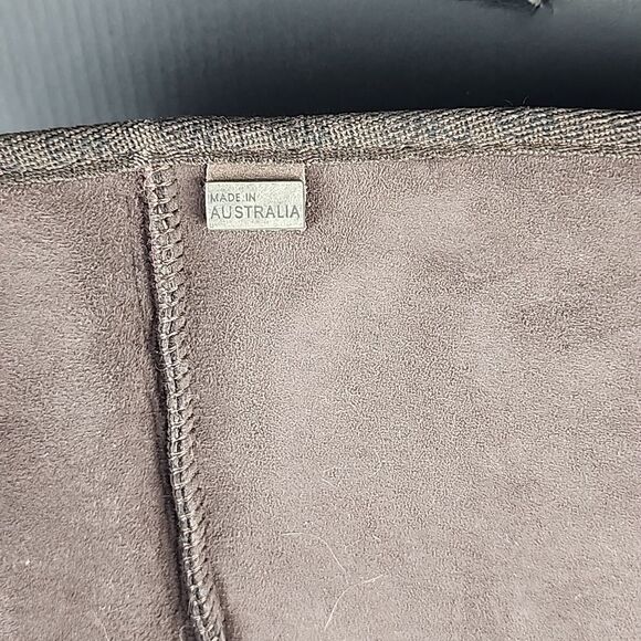 EMU Australia chocolate platinum outback hi suede boots sheepskin fur mens 13 - Picture 5 of 7